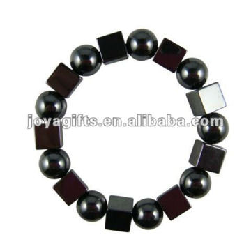 Moda Hematite Praça Beaded Bracelet